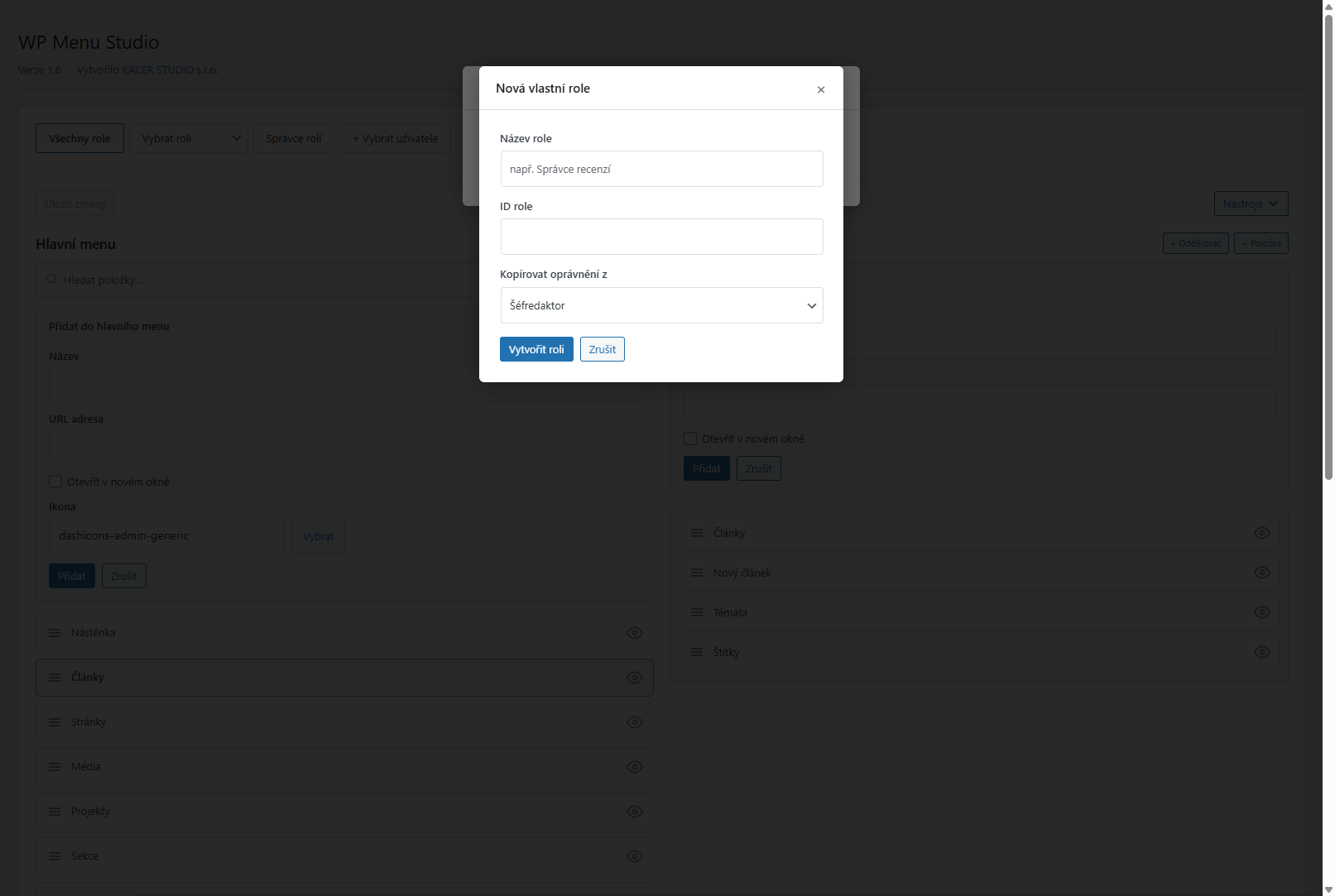WP Menu Studio – screenshot 3